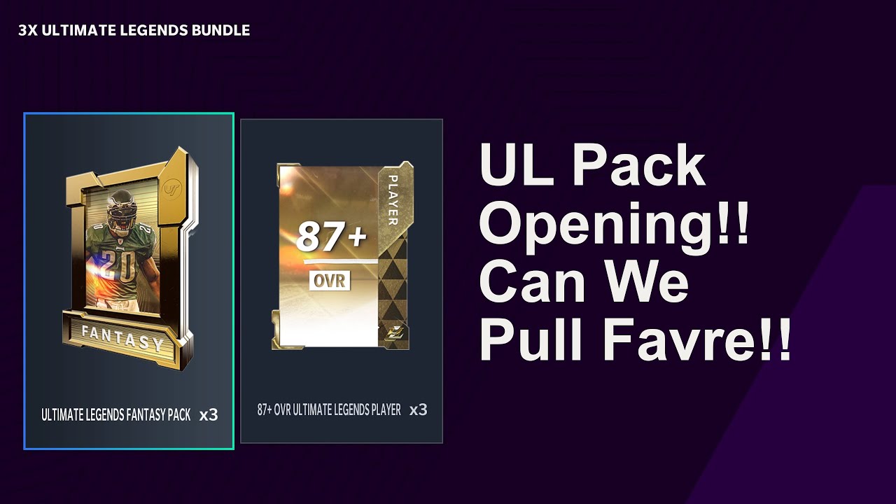UT Bundle Favre!! Madden 21 UL Pack Opening