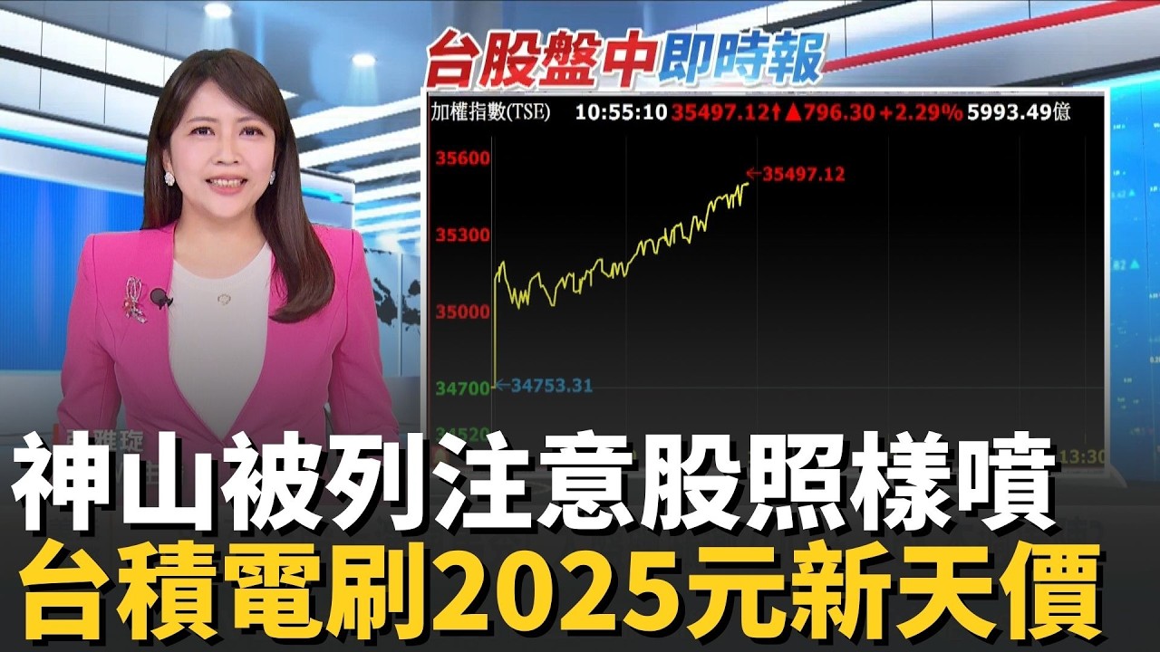台股開春連三紅衝上35K 台積電攻天價觸2025元 老AI股瘋馬行情! 鴻海漲逾半根 廣達.緯創連袂攻｜台灣要聞20260225｜三立iNEWS