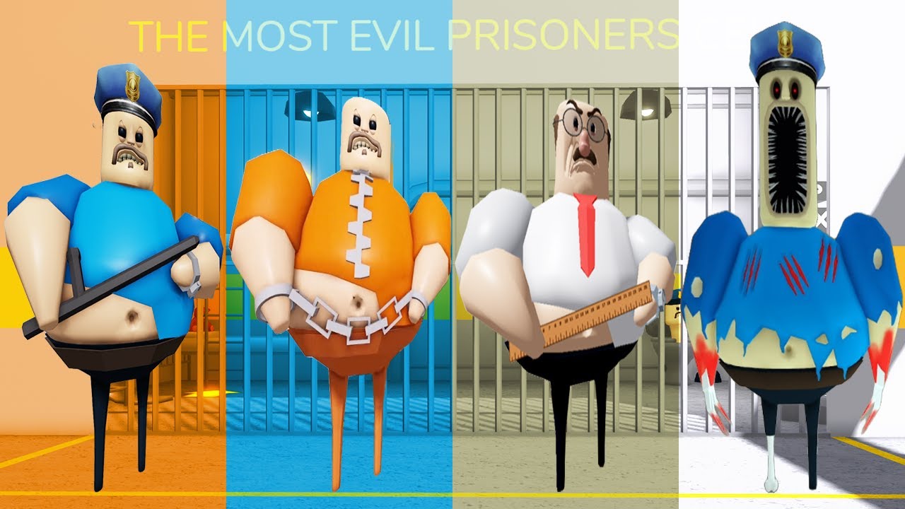 Teacher vs Police vs Prisoner vs EXE BARRY PRISON RUN GREAT SCHOOL BREAKOUT Update Roblox All Bosses