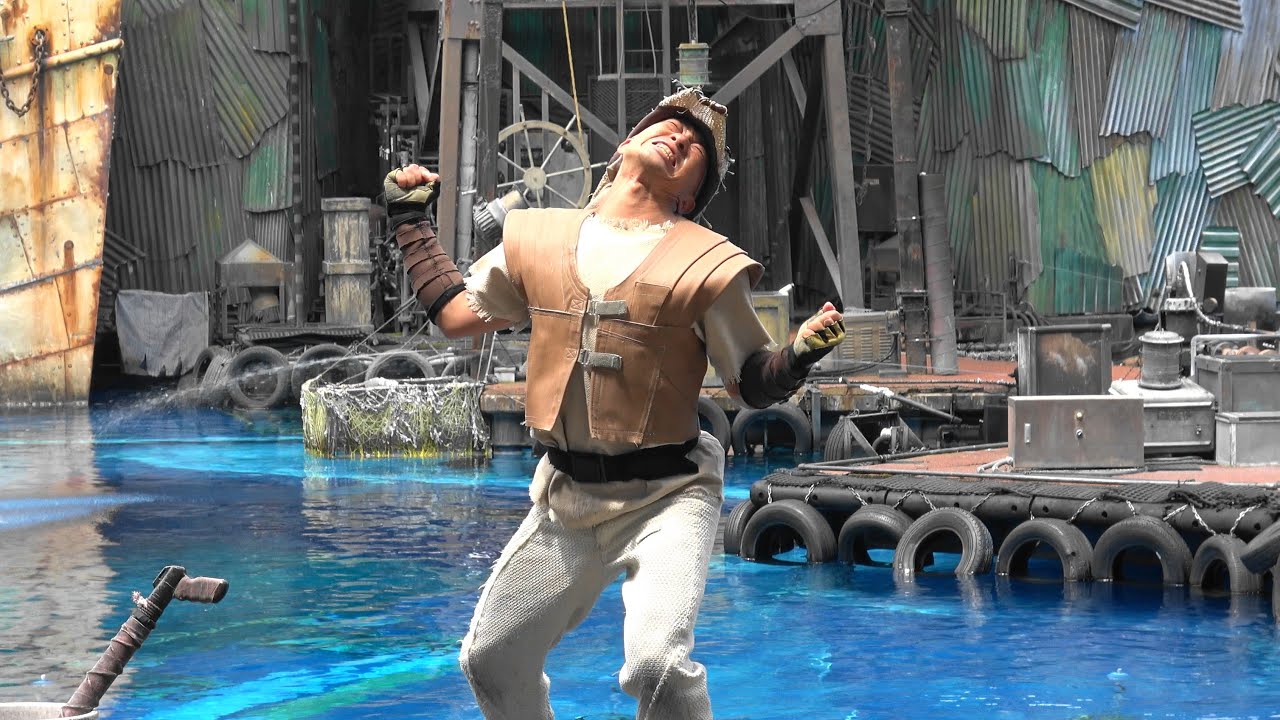 USJ ウォーターワールド 「4K」 : 「ちょっとやりすぎ！　by 保安官（笑）」 (前説＋本編)  2025/8/2 13時00分の回