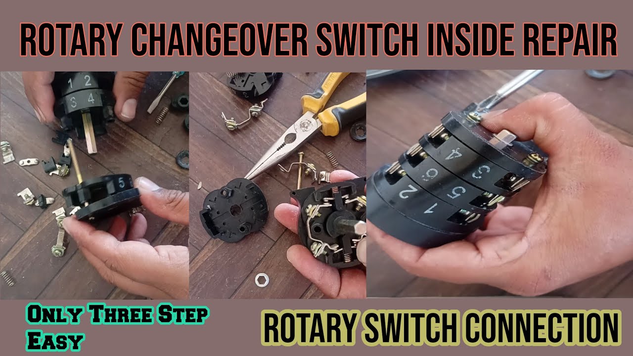 Rotary change over sw inside Repair's | how can install changeover swich for generator |جنریٹر کیلئے