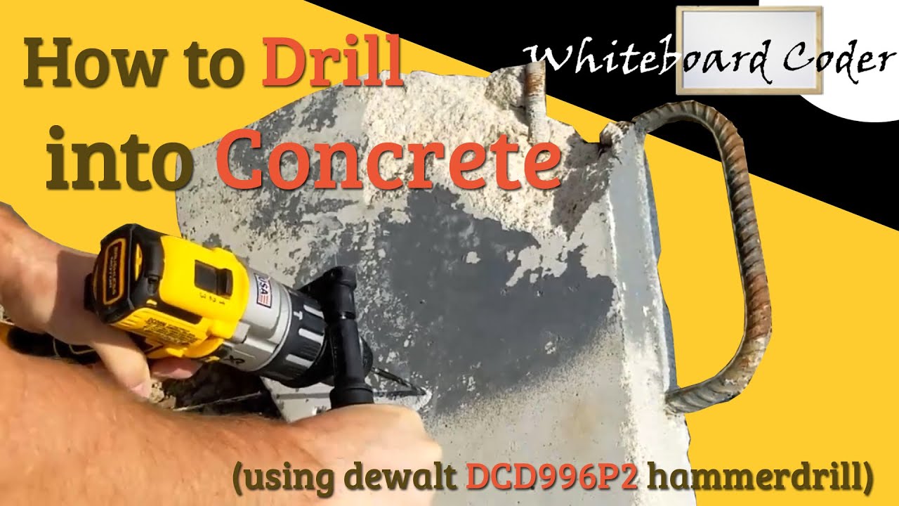 Как сверлить бетон (с помощью перфоратора Dewalt DCD996P2)