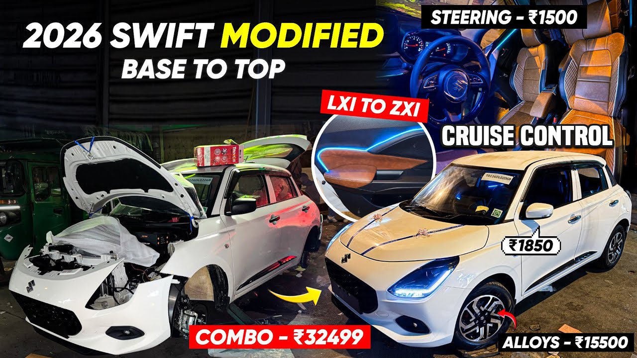Swift 2026 Base To Top ✅ Swift Lxi To Zxi 2026 ✅ Swift Modified 2026 🔥 Swift Foglamp🔥Swift Rear ac ✅