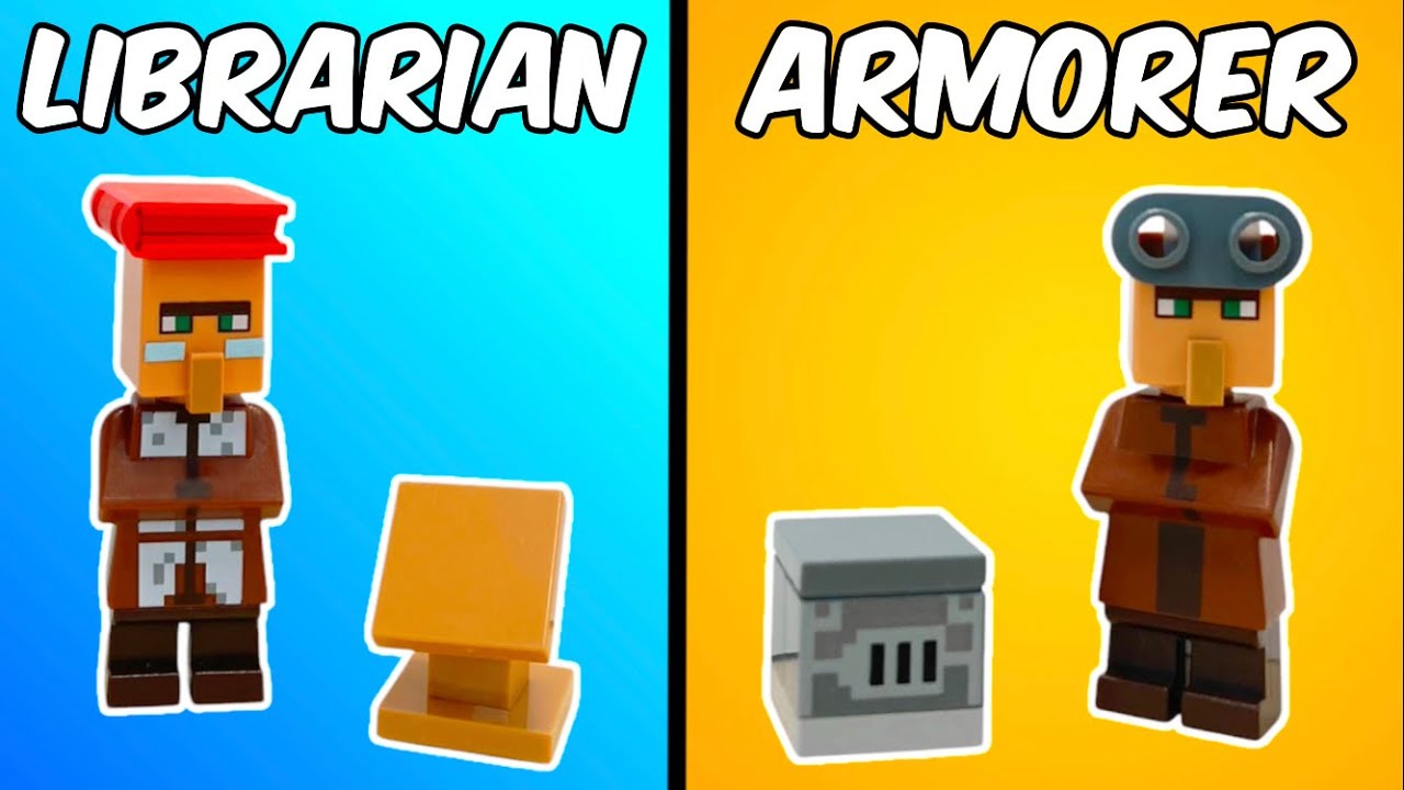 Custom LEGO Minecraft Villagers!