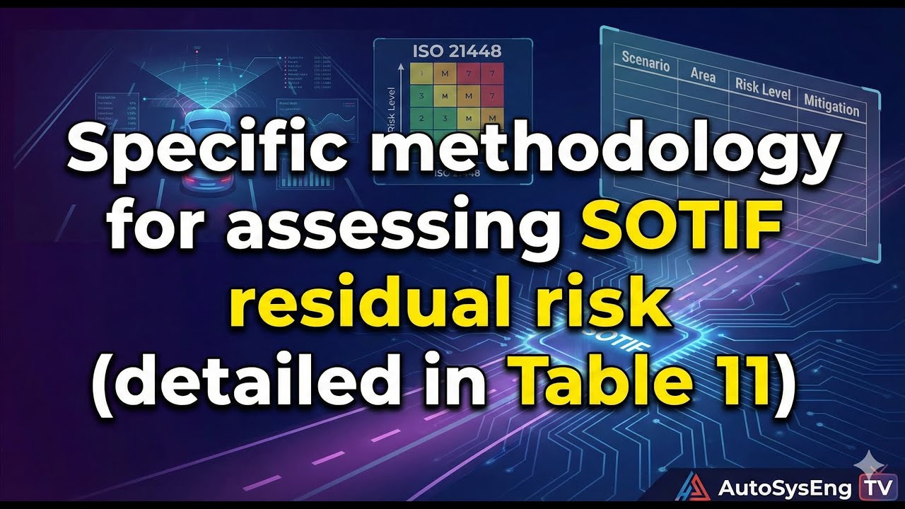 Specific methodology for assessing SOTIF residual risk (detailed in Table 11)