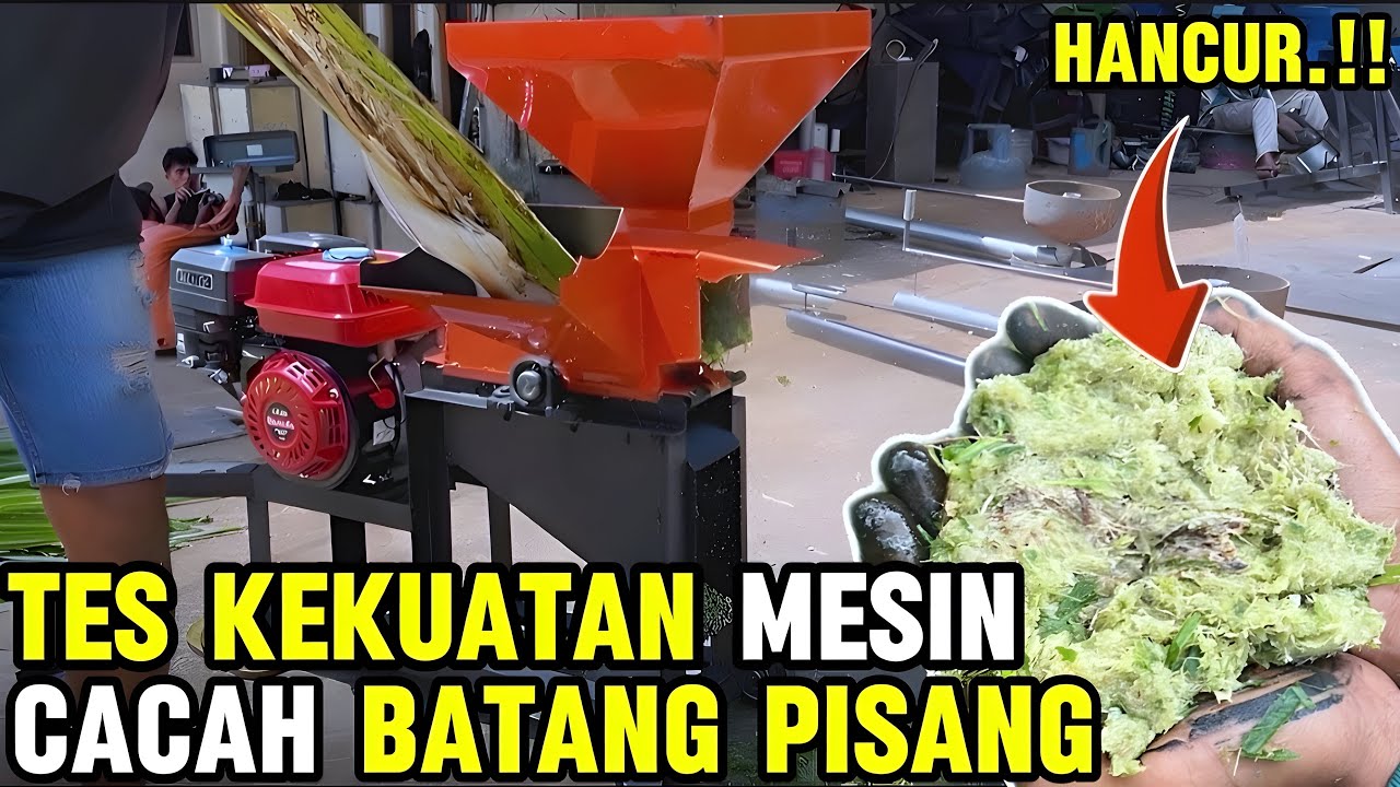 HANCUR!!Tes Mesin Cacah Batang Pisang Multifungsi Kuat & Cepat.!!