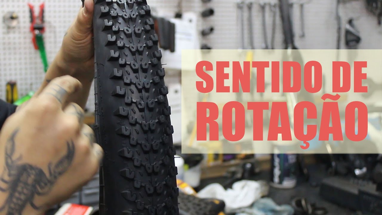 Sentido de rotação de pneu de bike