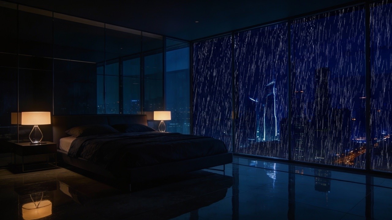 Relaxing Rain at Night 🌧️ Anxiety Relief and Soothing Soul Atmosphere