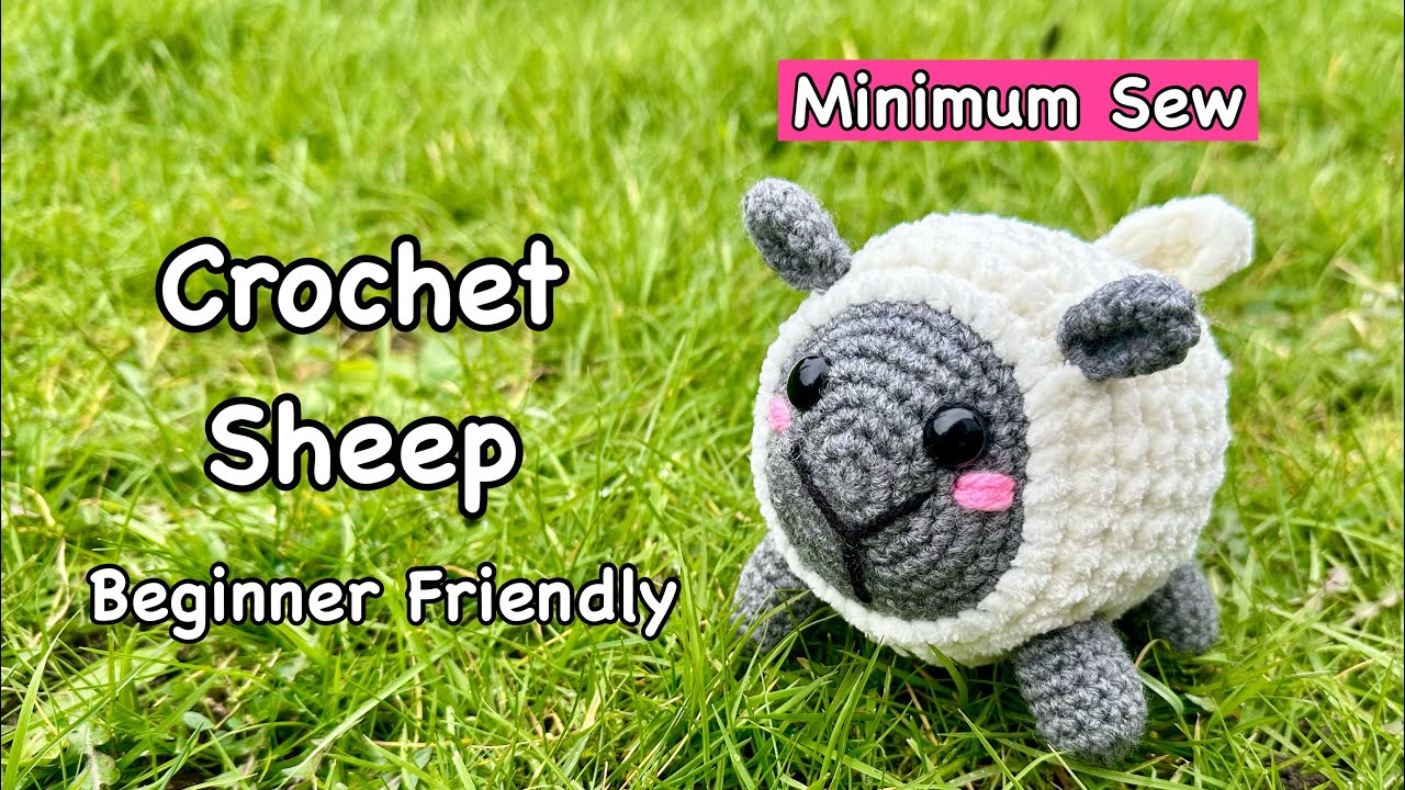 How to crochet a cute Minimum sew Sheep / Amigurumi Sheep 🐑❤️/ Amigurumi beginner friendly tutorial