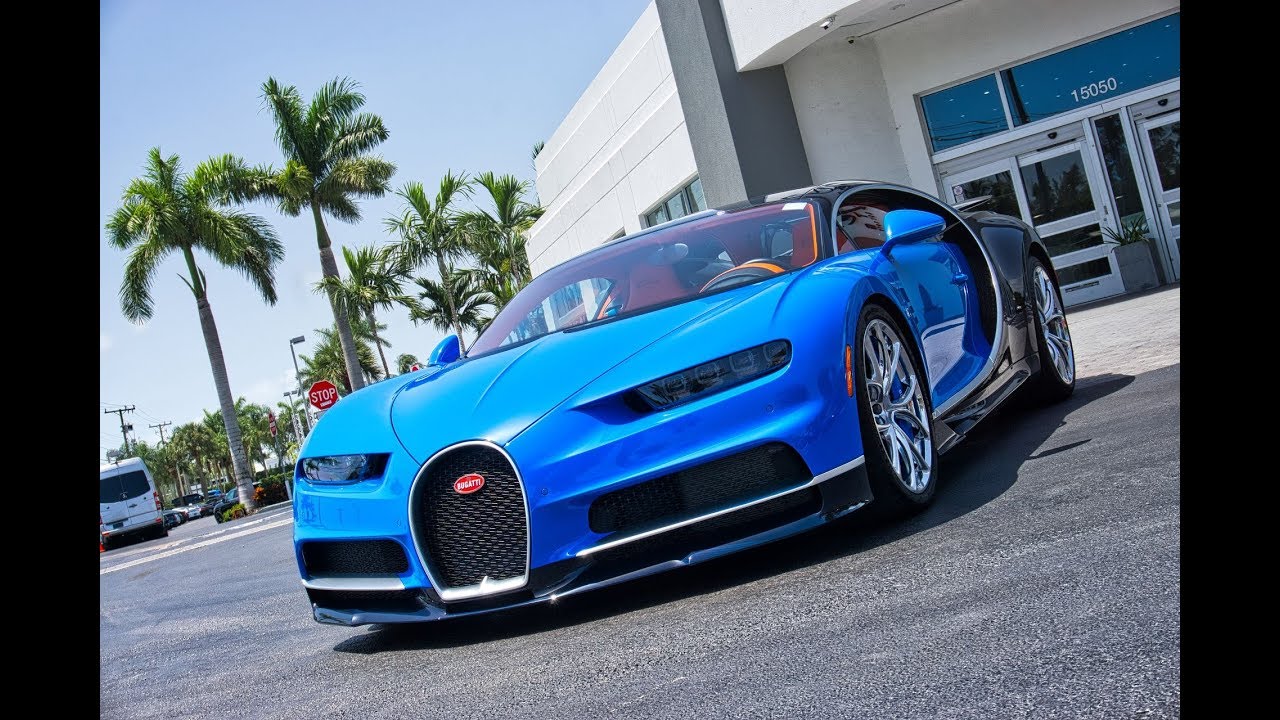 BUGATTI Chiron 1500HP BEAST - Veyron LaFerrari Pagani Hypercar Traffic at Prestige Imports Miami