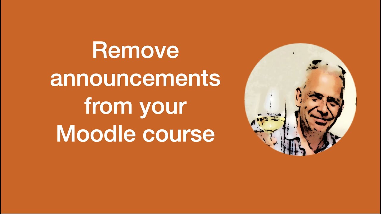 How to remove announcements from Moodle course