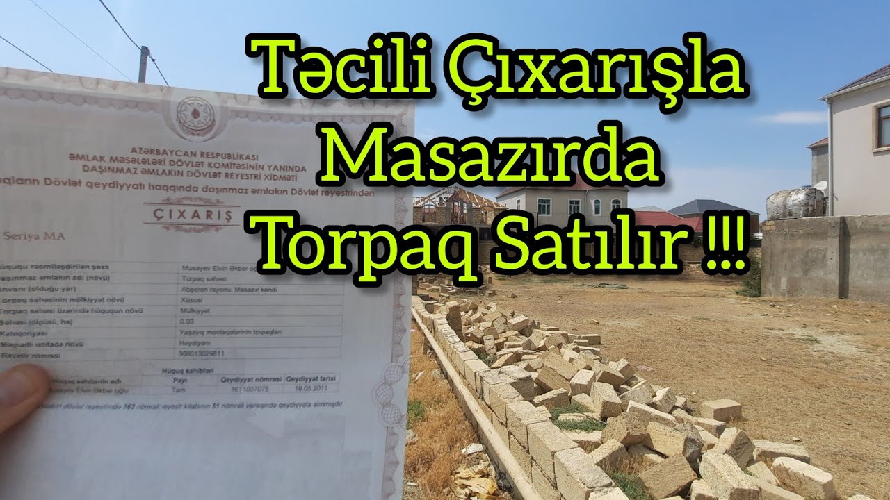 💥ƏLİMYANDI🔥TORPAQ SATILIR!!! ƏN AZI 3 SOTDA BÖLGÜ OLUNUR!!