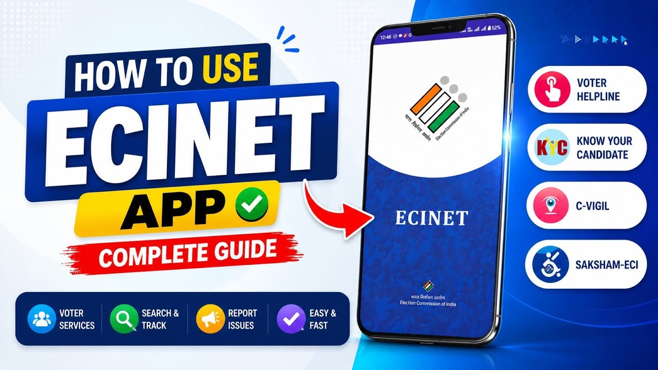 How to Use ECINET App 2026 | How to check name in voter list : Download Voter list : Apply Voter ID 
