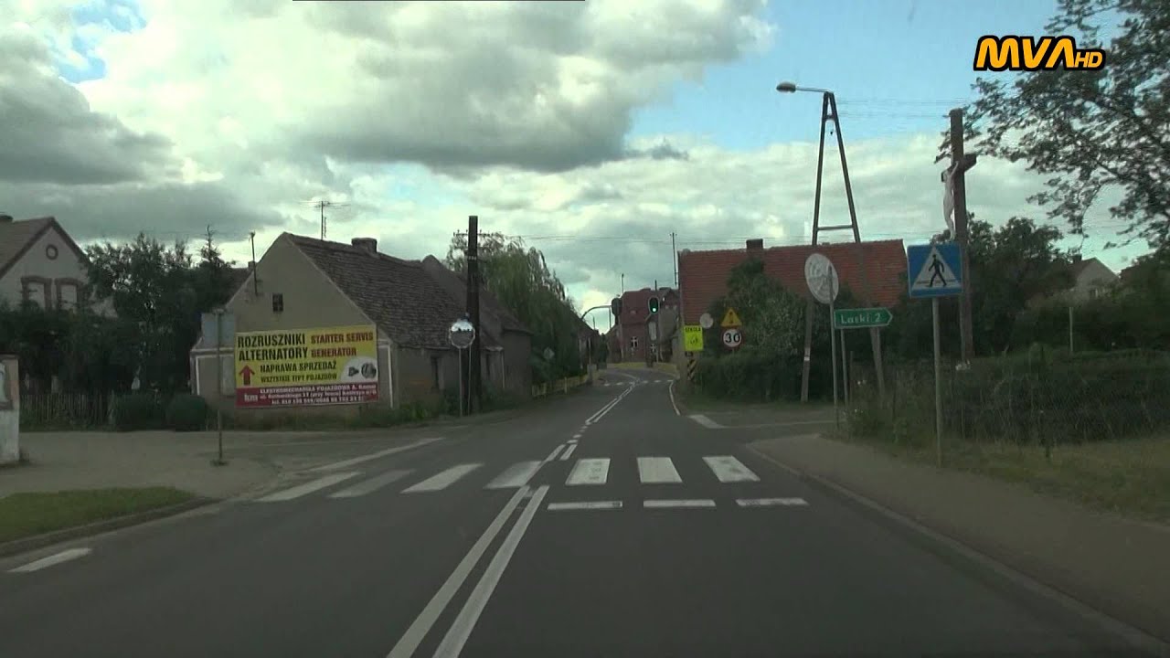 Poland / Polen Fahrt von Słubice nach Kostrzyn nad Odrą