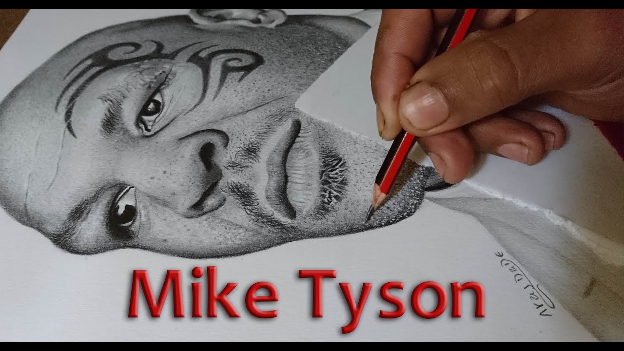 Portrait de boxeur Mike tyson aux crayons 🔥🔥😍😍😍