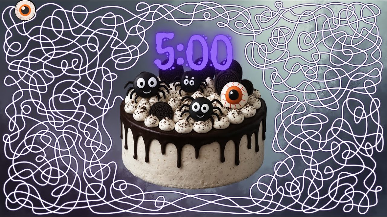 5 Minute Timer Bomb HALLOWEEN SPIDER CAKE