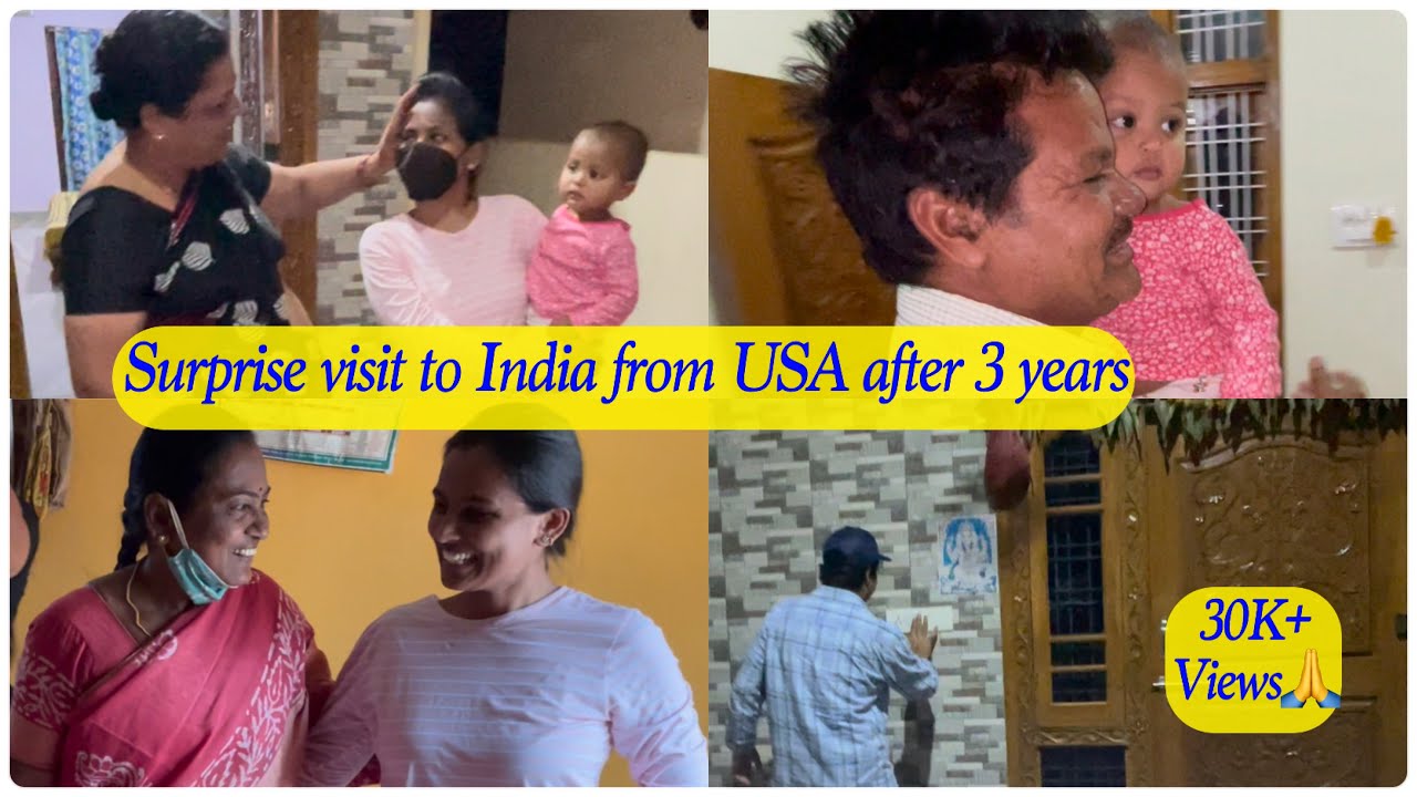 SURPRISE VISIT TO INDIA [Part-2] | After 3 years | Emotional Moment* | USA to India