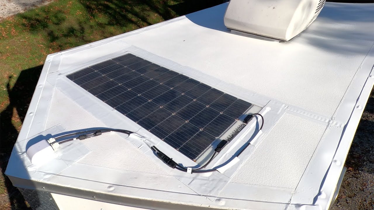 Shadestopper 100 watt flexible solar panel install