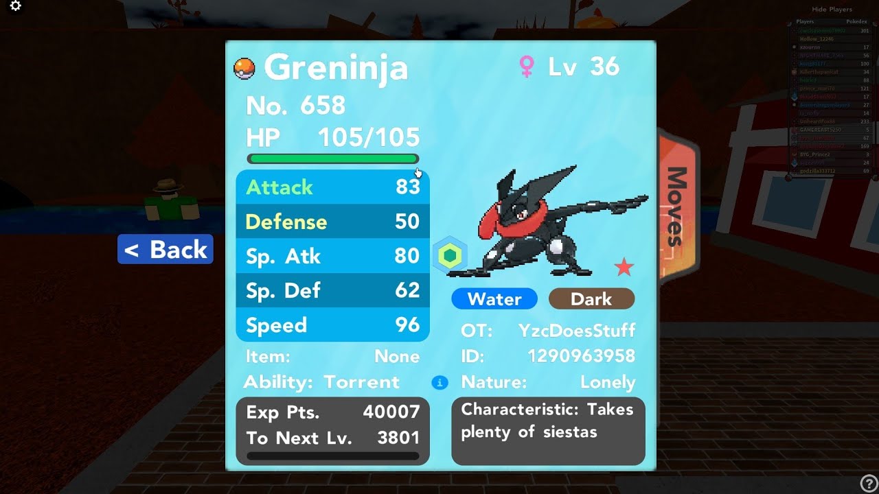 trying to trade my greninja for something better in project crescent moon