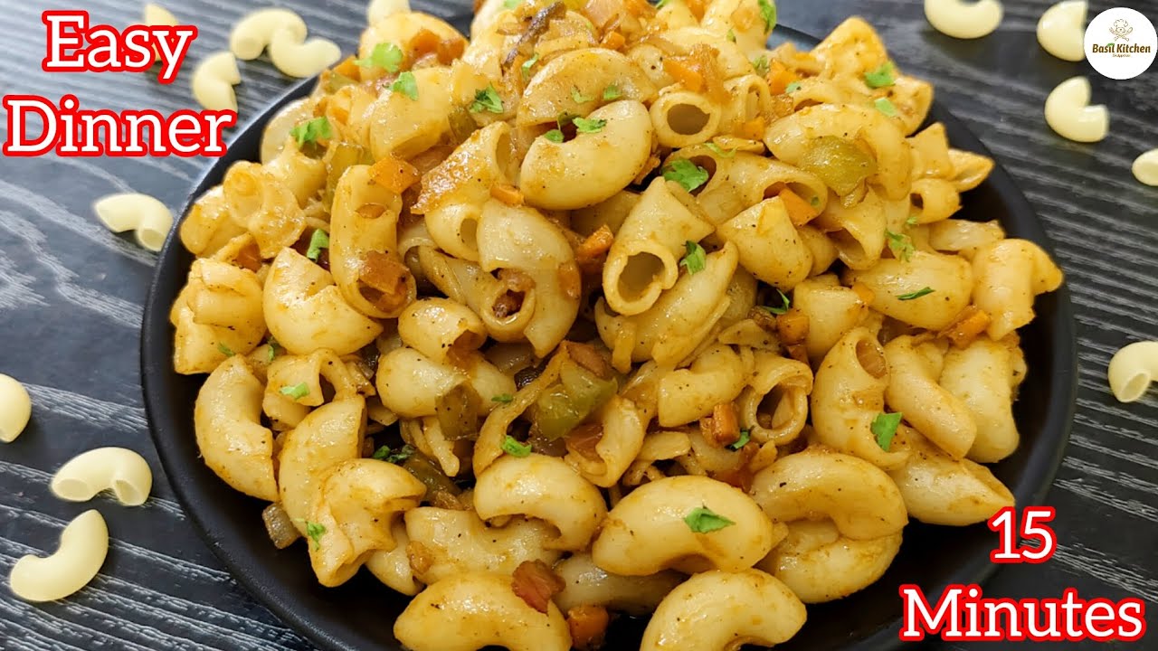 Quick & Tasty Macaroni pasta| Without cheese | Easy Dinner Recipes | Indian style | | Basil kitchen