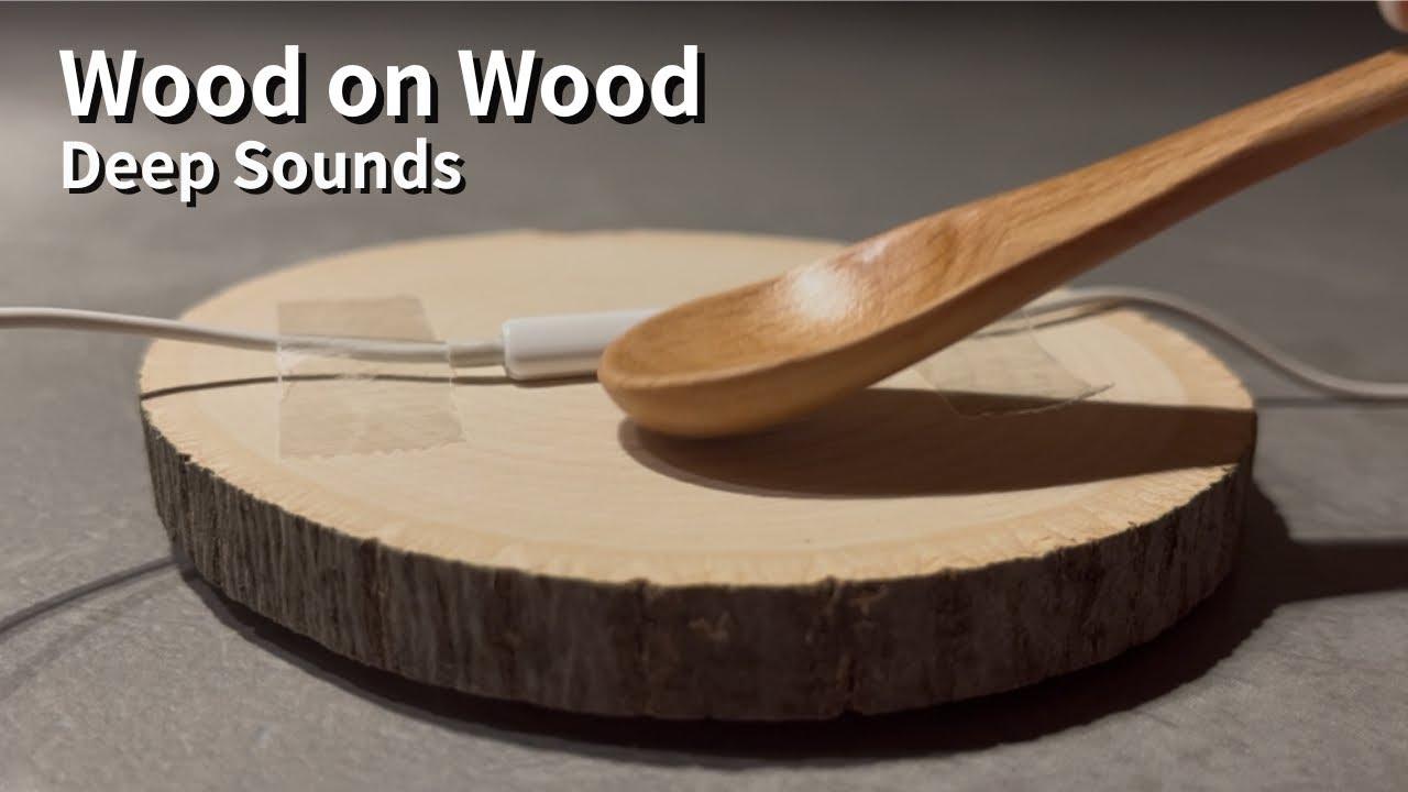 Earphone Mic × Wooden Spoon ASMR (Deep Wood Sounds)