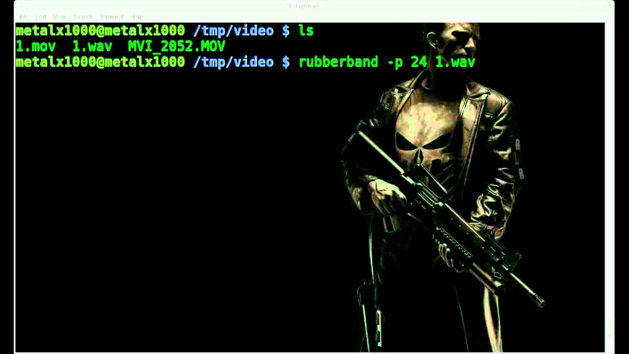 Change the Audio Pitch a of Video - FFMPEG - BASH - Rubberband - Linux