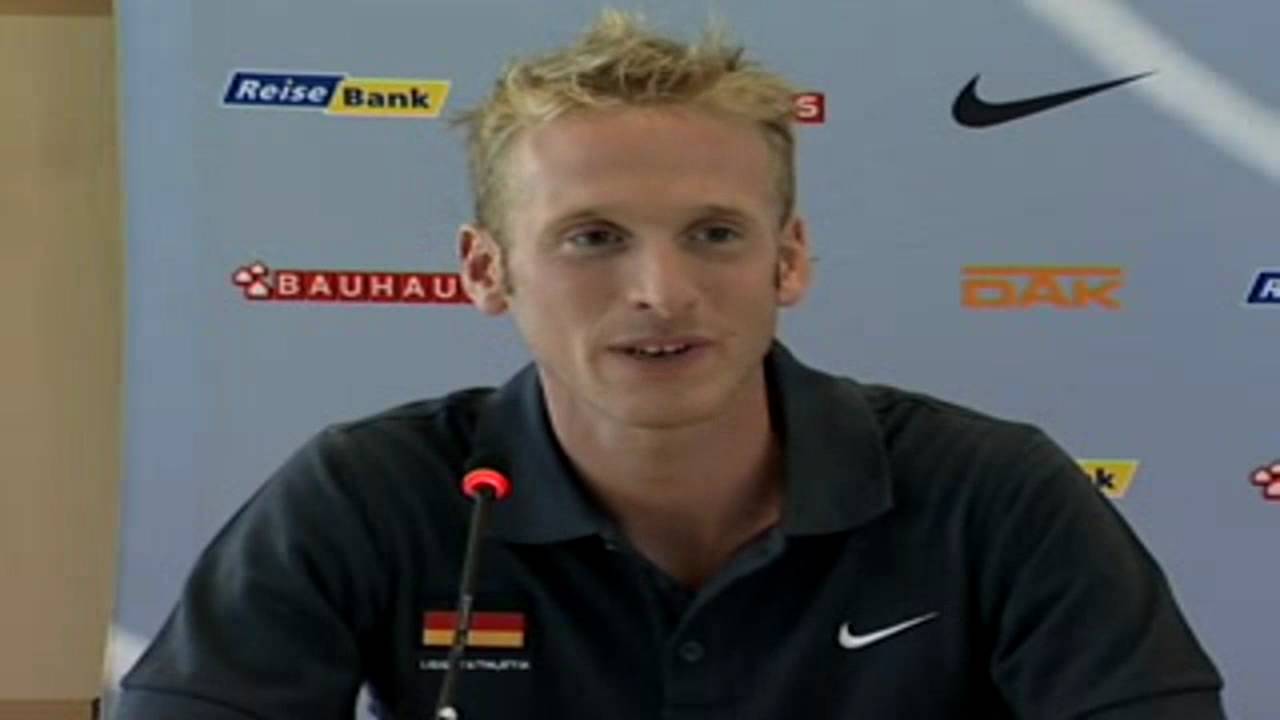 Pressekonferenz G&ouml;teborg 0908 2006 Jan Fitschen Europameister 10.000m und Andre Pollm&auml;cher Platz7