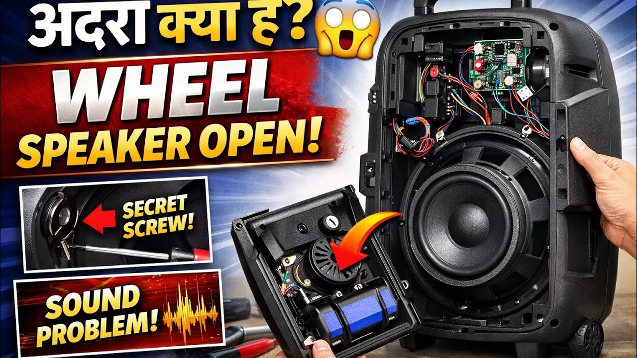 How to Open Wheel Speaker | Portable Wheel Speaker Disassembly & Repair Guide #mobilerepairing 