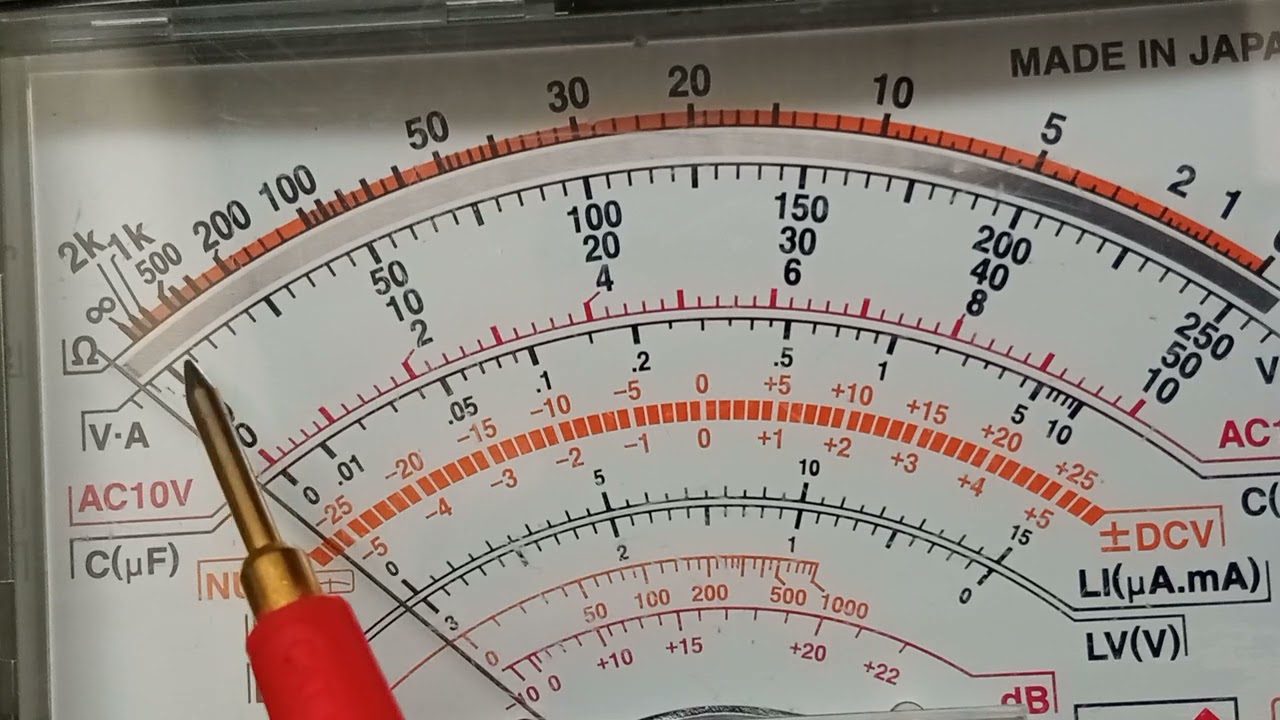 Cara membaca skala Volt dan Ampere meter ( tegangan dan arus) di multitester.