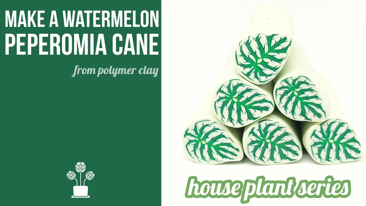More Polymer Clay Leaf Canes - Make a Watermelon Peperomia Leaf