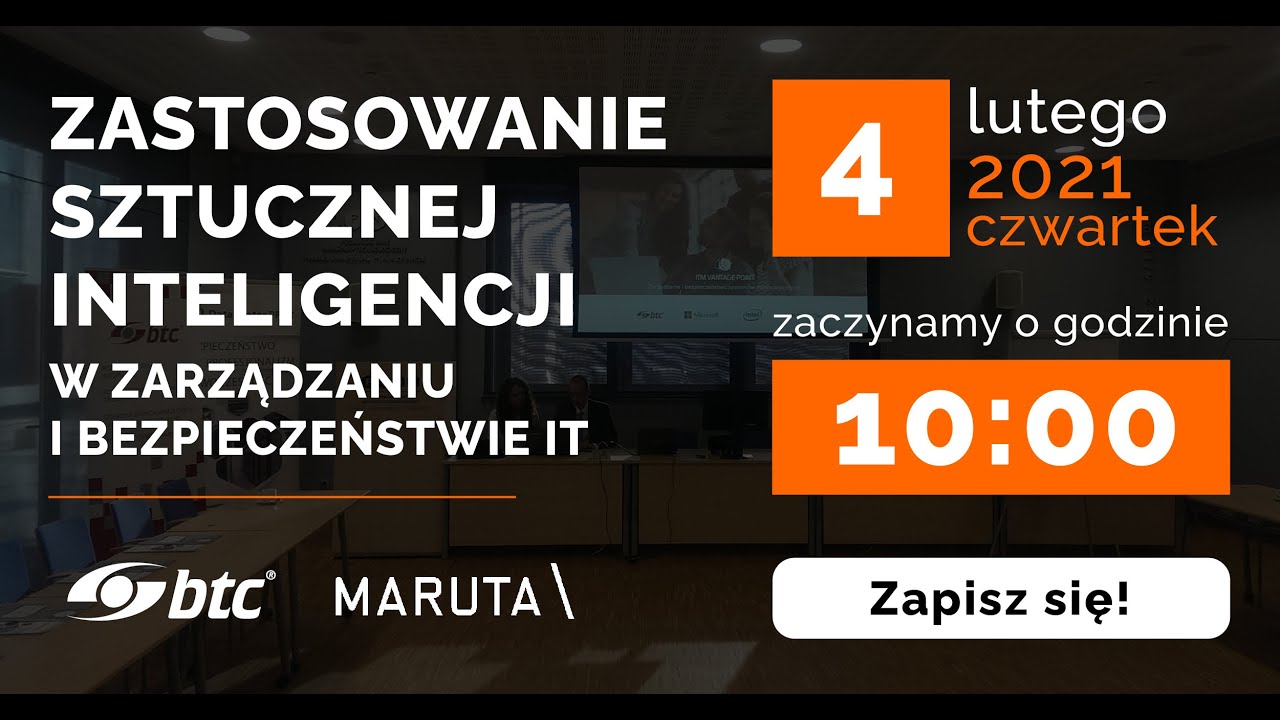 Webinar: Zastosowanie sztucznej inteligencji w zarządzaniu i bezpieczeństwie IT