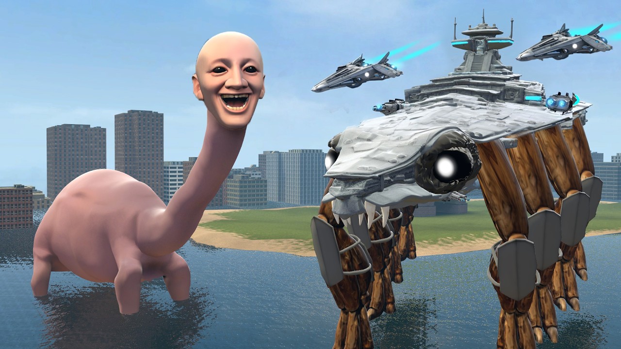I CREATED CRABSPACESHIP TO MAKE CRABTANIC FULL TEAM VS WE SWAM TOO FAR IN THE OCEAN In Garry`s Mod