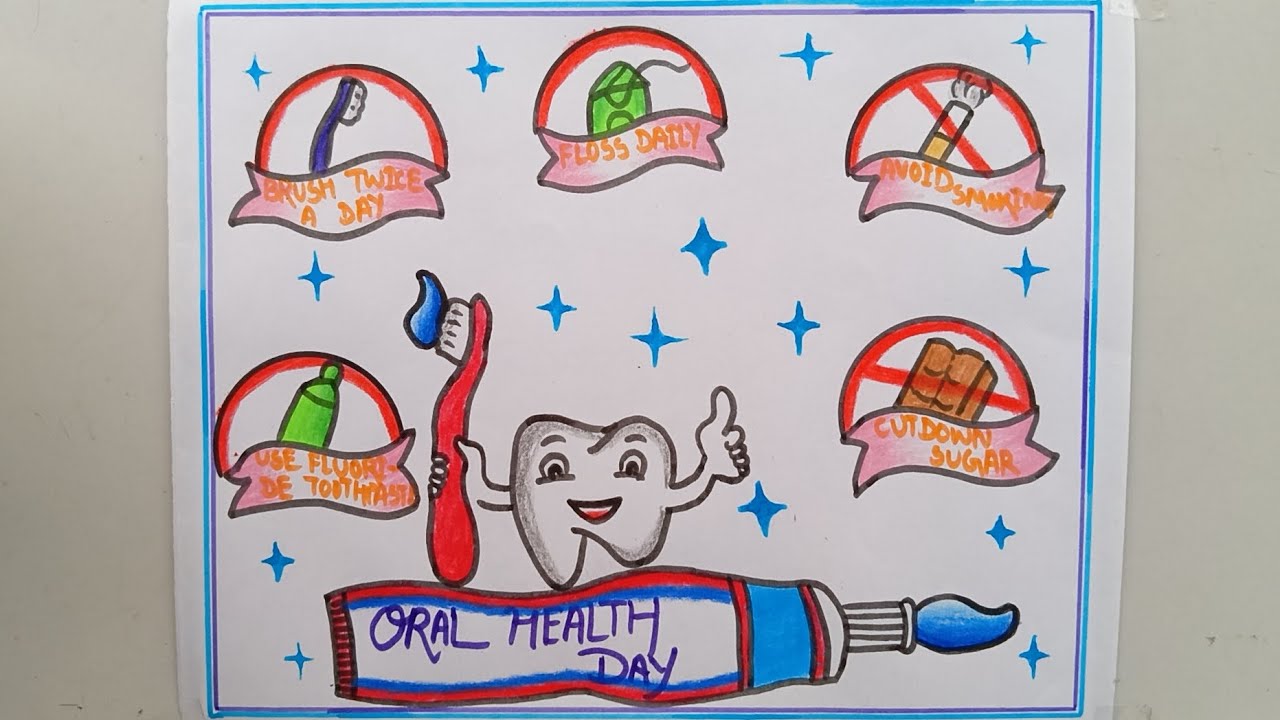 Oral Health Day Poster।Dental Care Project For School।World Oral Health Day Drawing।Health Awareness
