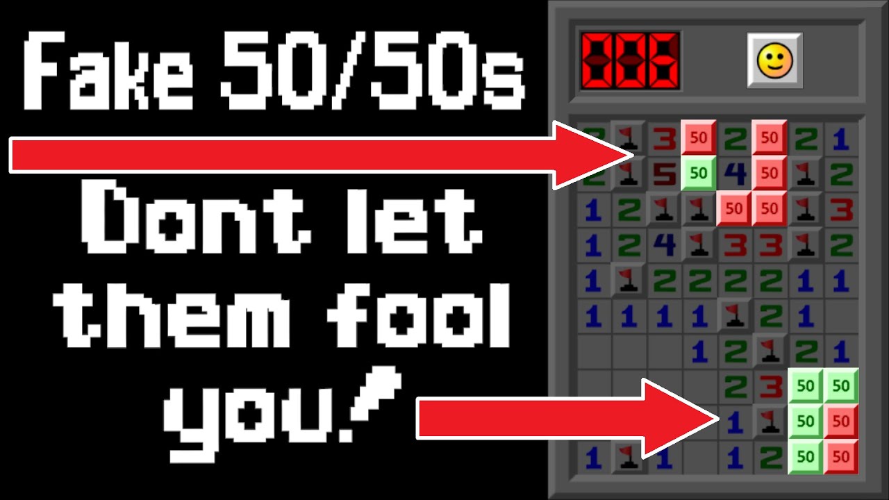 Road To Minesweeper Mastery World Record #4 50/50s, but your skill still matters