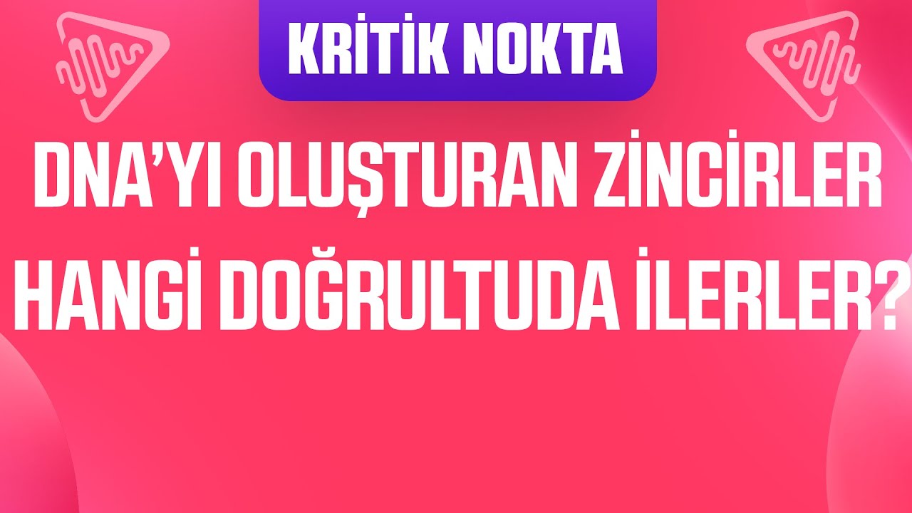 POTANSİYEL ÖSYM SORUSU ! DNA'YI OLUŞTURAN ZİNCİRLERİN HANGİ DOĞRULTUDA İLERLEYECEĞİ SORUNSALI ?