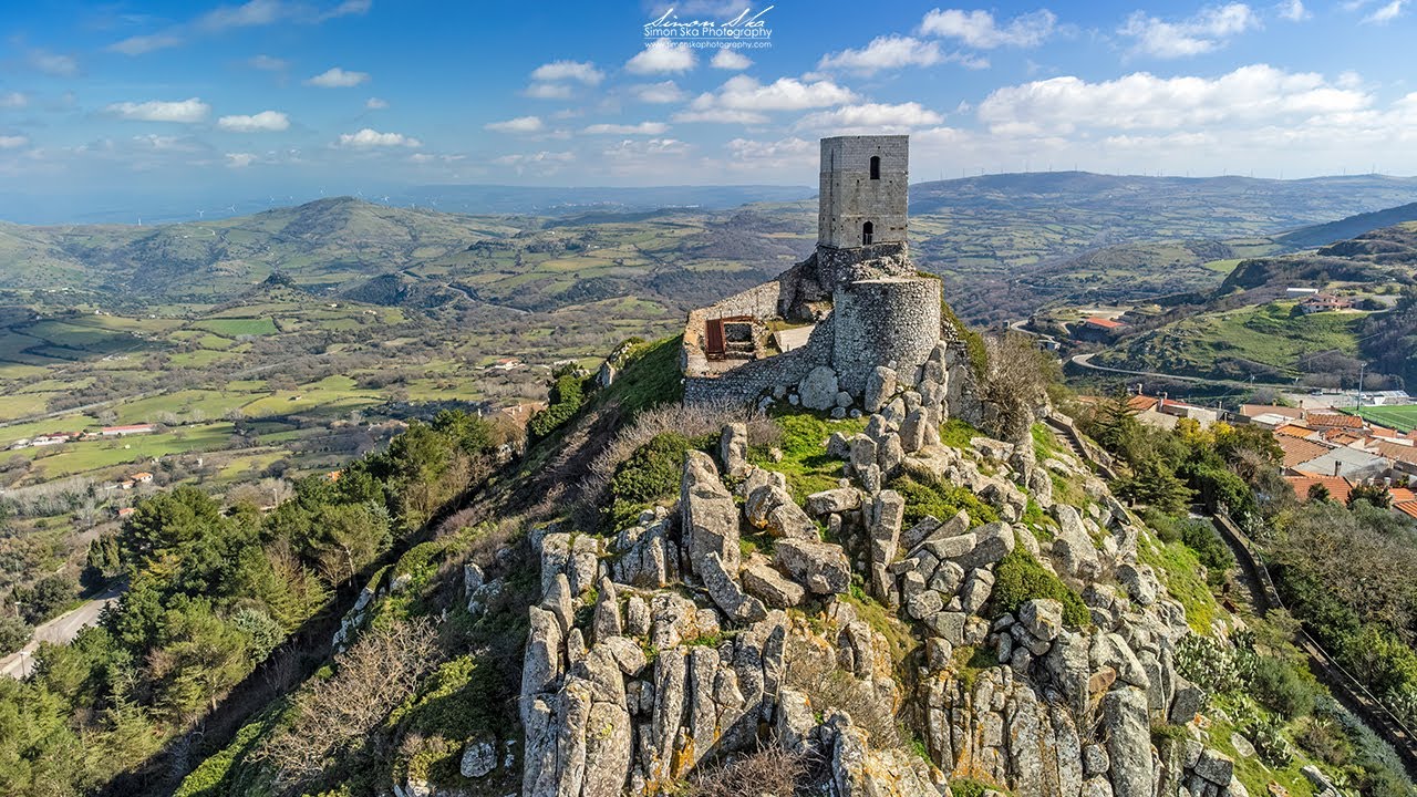Castello dei Malaspina (Osilo - Sardinia) aerial drone