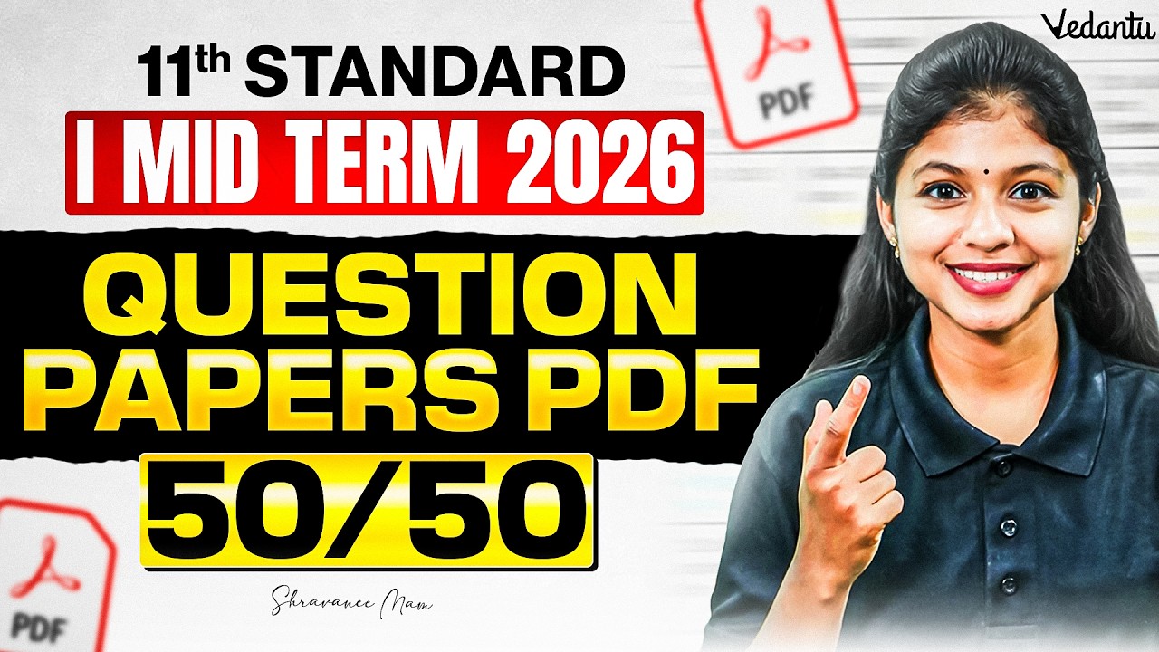 11th First Midterm Question Papers | 1st Midterm 2026 | TN State Board | Shravanee Ma'am