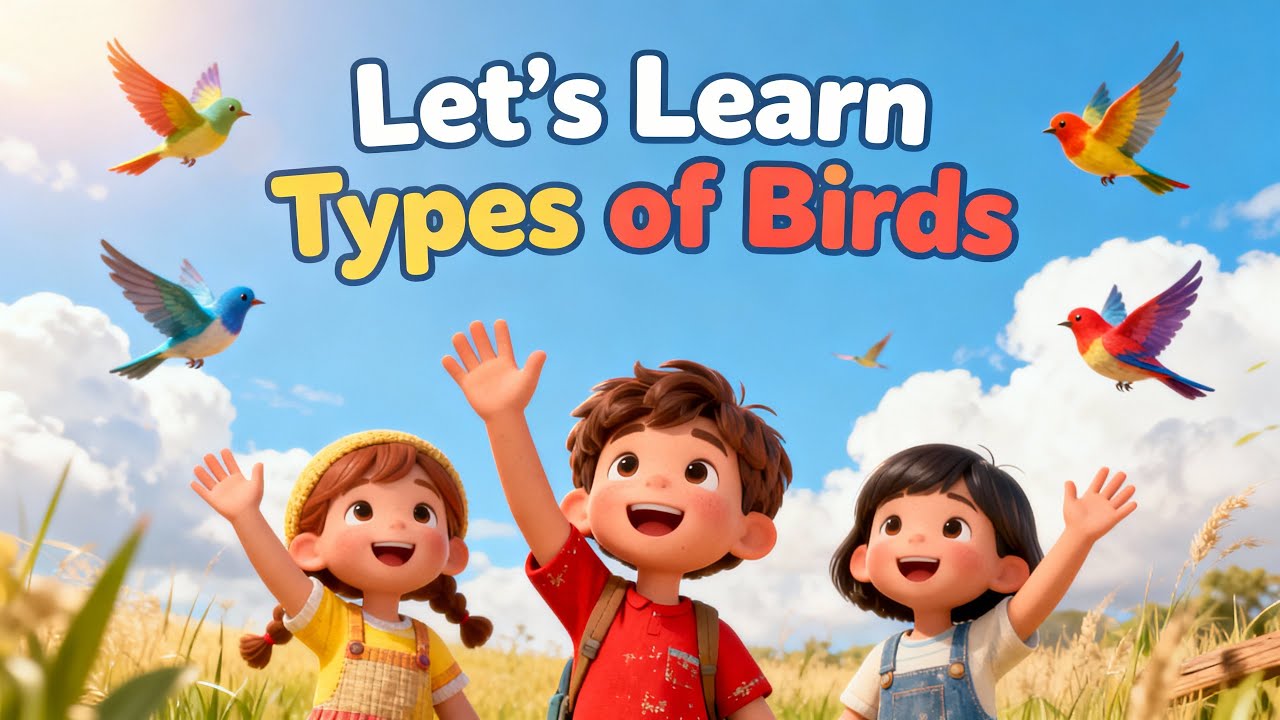 Birds Names | Types of Birds and Sounds | Learn Birds Names in English | Birds Species in English