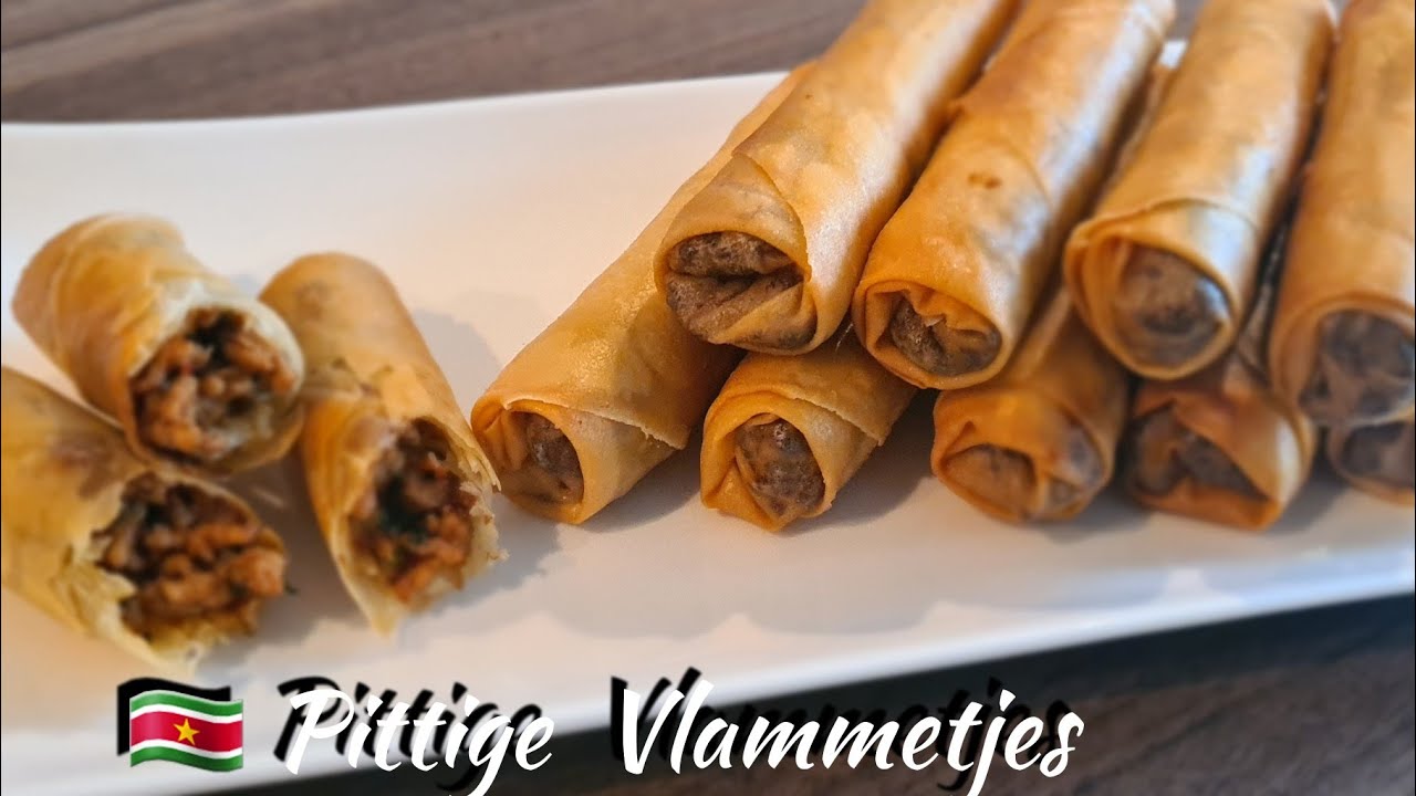 🇸🇷 Surinaamse Pittige Vlammetjes snack recept|chicken Flame snacks recipe|