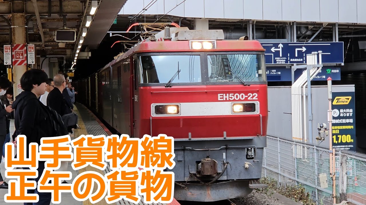 【これが本来の山手貨物線】3086レ　新宿駅1番線　EH500-22通過シーン