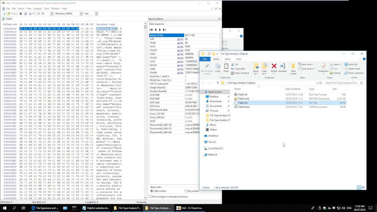 Digital Forensics – File Signature Analysis #1