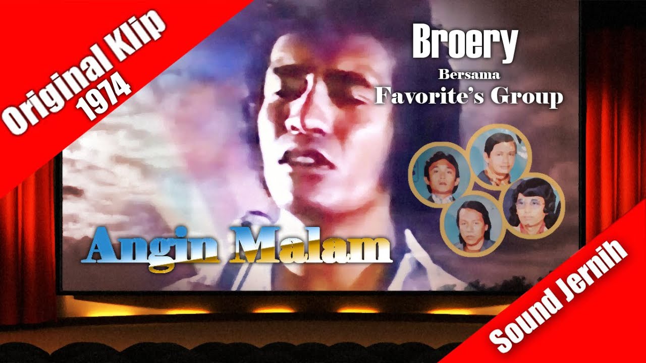 Broery bersama Favorite's Group ~ Angin Malam (original klip/e) 1974