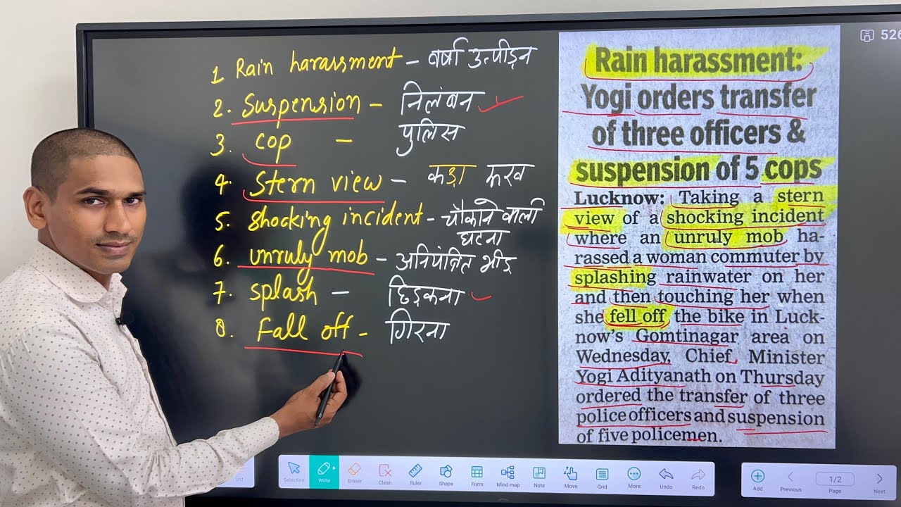 Rain Harassment; Lucknow News | The Times Of India Newspaper Analysis | Newspaper Vocabulary