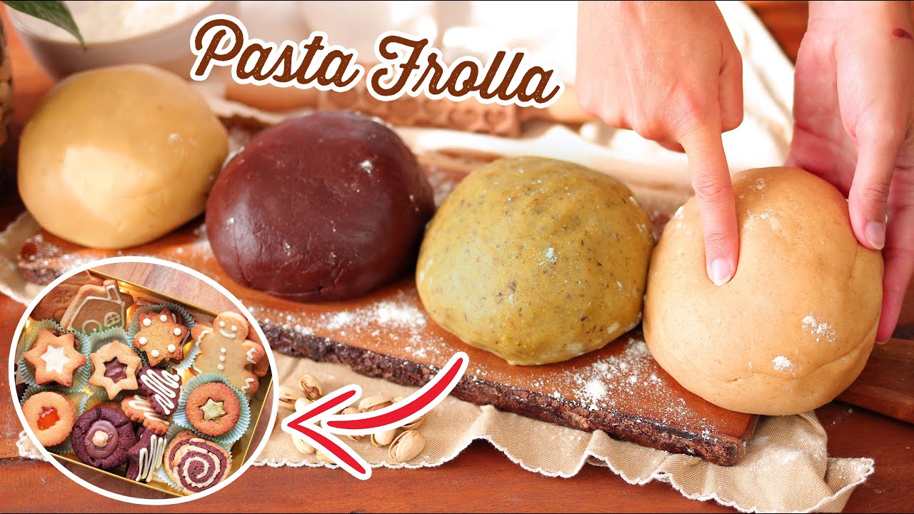 La mia PASTA FROLLA SENZA UOVA in 4 Versioni: Pistacchio, Gingerbread, Mandorle e Cioccolato 😊