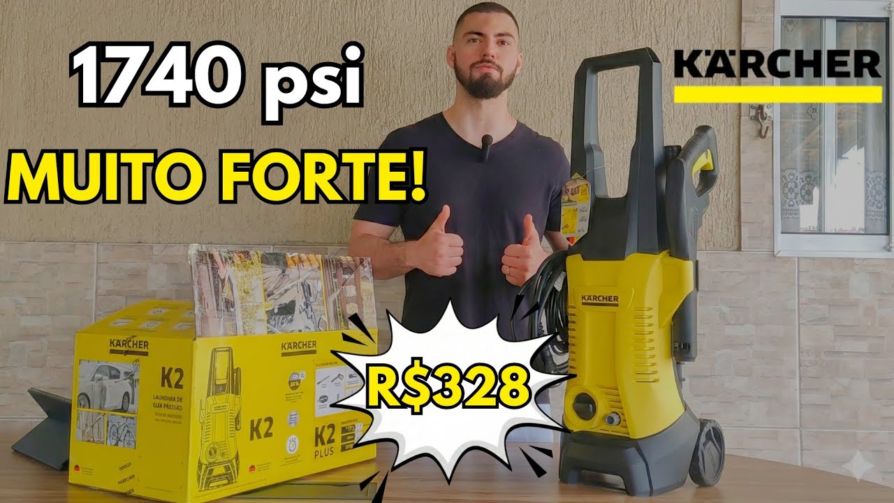 MELHOR CUSTO BENEFÍCIO! Lavadora de Alta Pressão Karcher K2 Plus 1740psi 1400w