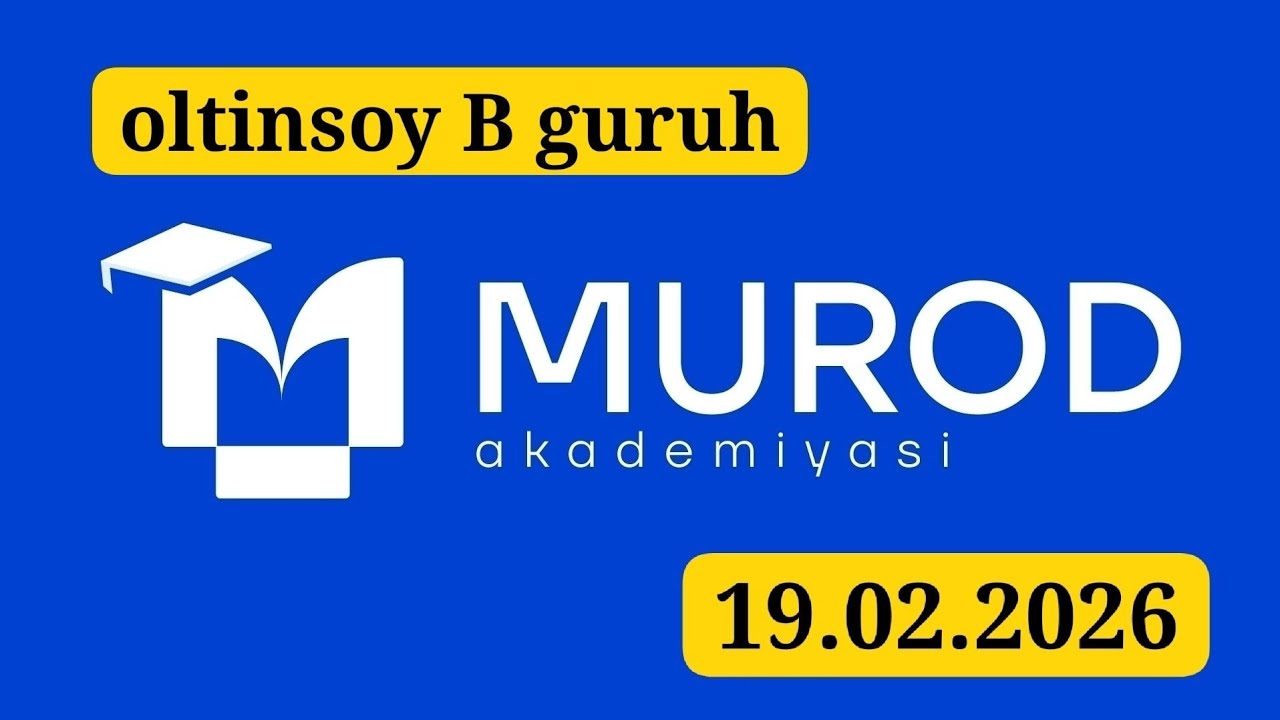 OLTINSOY B GURUH. YOSH IQTIDOR EGALARI 2-QISM 5-MAVZU. 19.02.2026