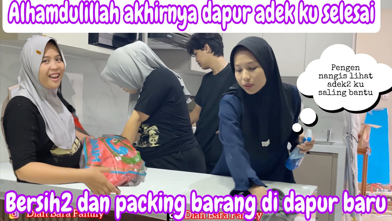ALHAMDULILLAH AKHIRNYA DAPUR ADEK KU SELESAI || BERSIH2 DAN PACKING BARANG2 DI DAPUR BARU 