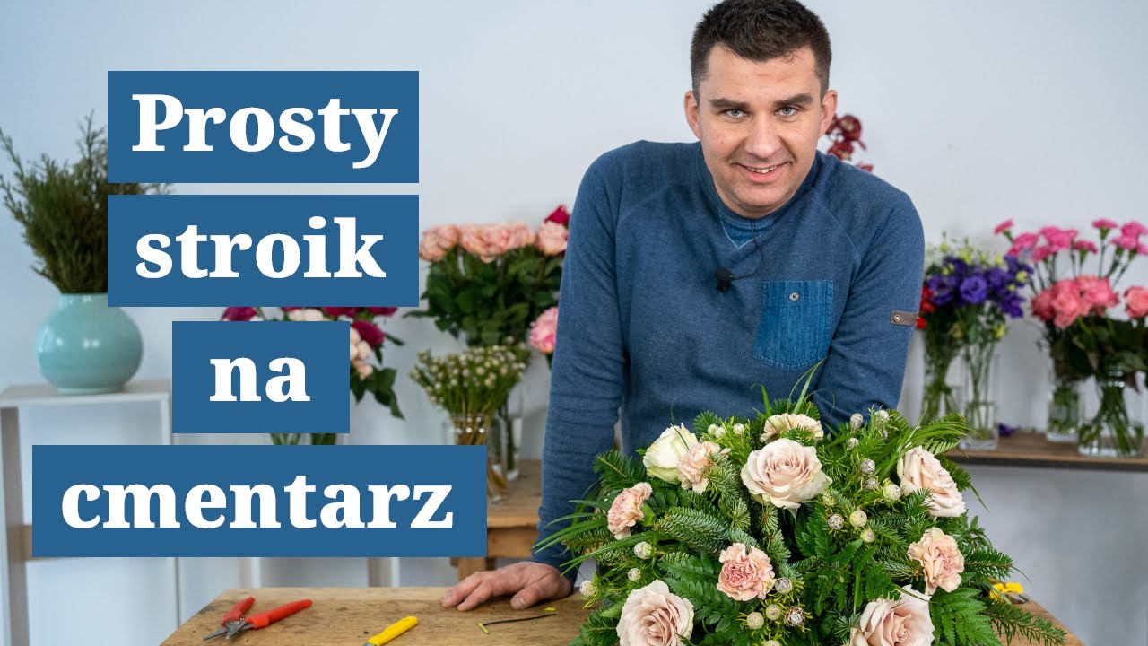 Jak zrobić stroik na cmentarz, kompozycja nagrobna z żywych kwiatów