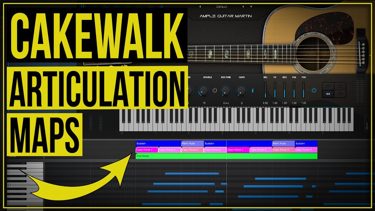 Как использовать карты артикуляции в Cakewalk от Bandlab