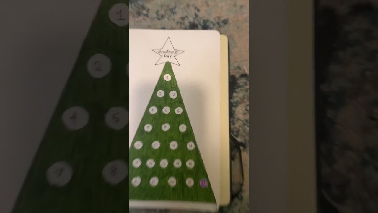 Bullet journal idea - Christmas countdown advent calendar